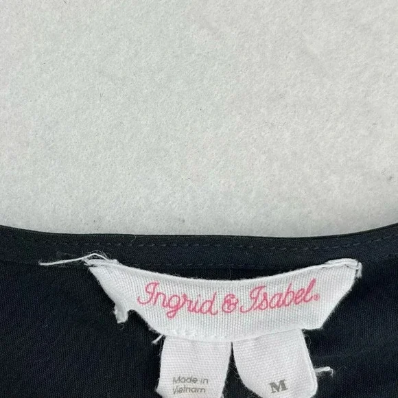 Ingrid & Isabel Maternity Jumpsuit Women's Sz M Black V-Neck Zip Front Stretch - Picture 10 of 11